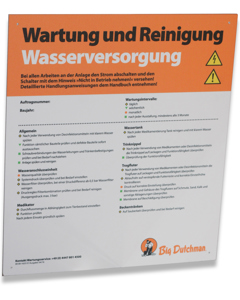 Wartungstafel D: Wasserversorgung